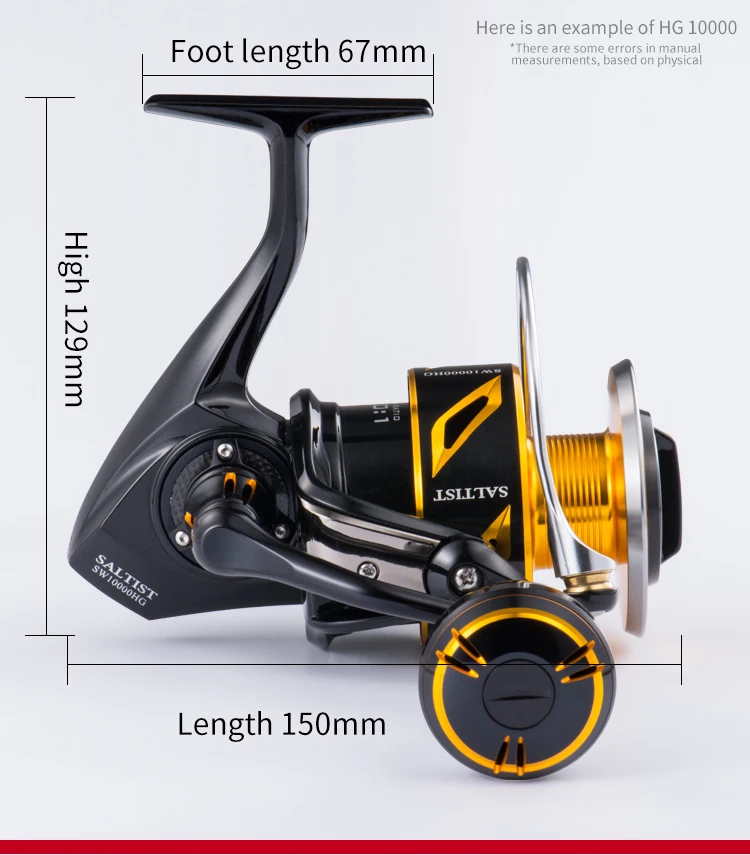 Lurekiller SALTIST SW Spinning Fishing Reels - Durable