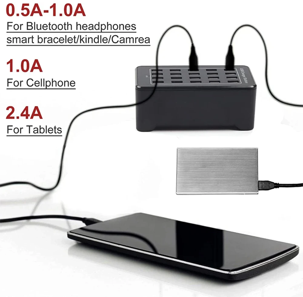 Carregador de alta potência com 30 portas USB 150W, adaptador de carregamento super rápido, multi hub USB, estação de carregamento para smartphone de mesa 150W