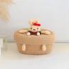 Rangement en forme de lapin marron clair