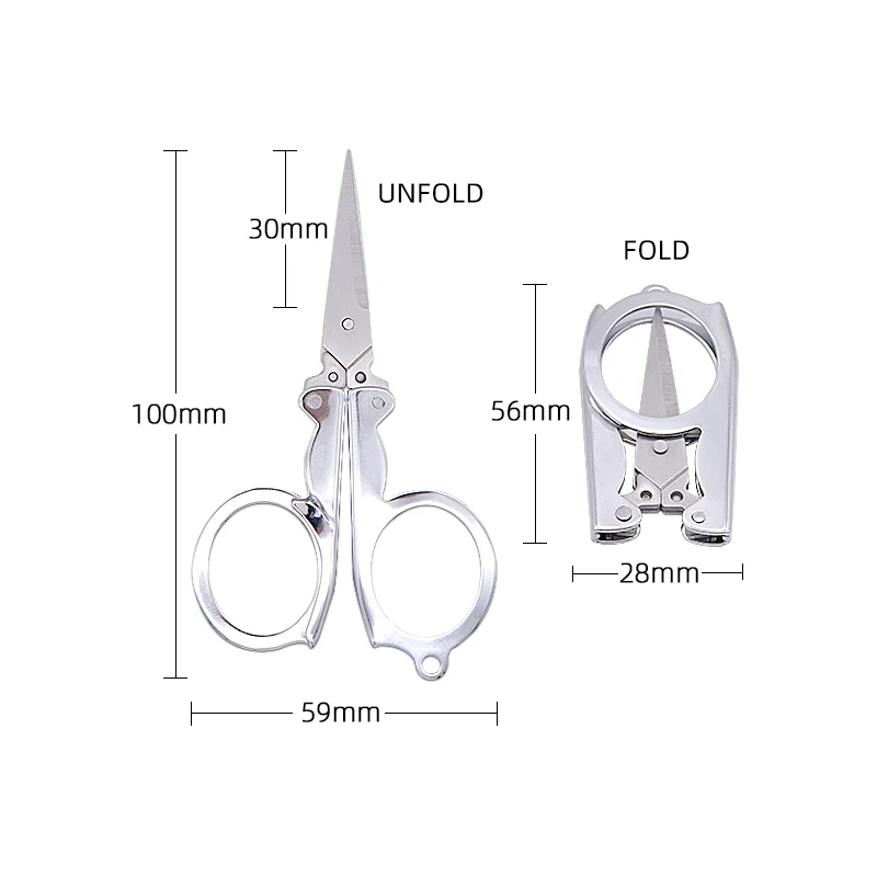 10,3 см Серебряный многофункциональные из нержавеющей стали небольшого размера мягкий флис одеяло детское одеяло карманные складные ножницы