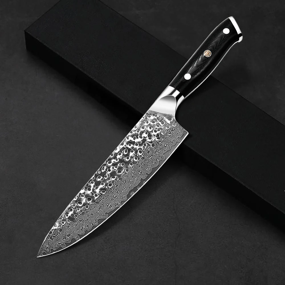 Professional Handle Custom 8 Inch Cuchillo Damasco Kitchen Knives ...