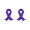 Ribbon silicone Focal bead Bright Purple SA219