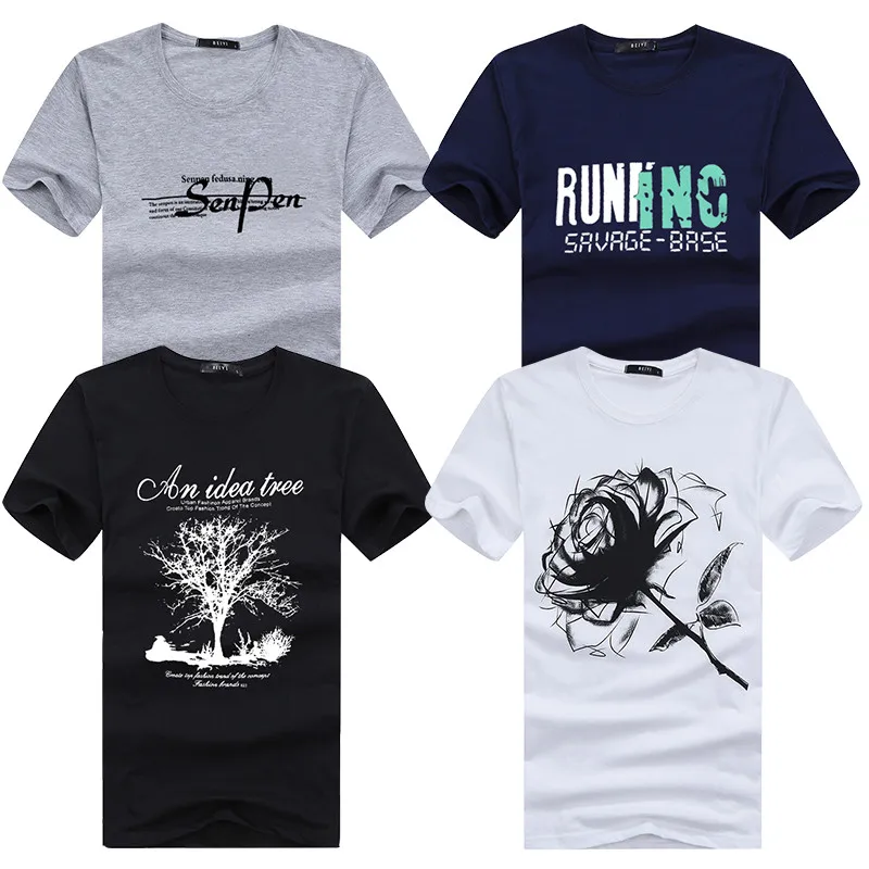 Factory Direct Sale Short Sleeve Round Neck Shirt Mens Tshirt 100