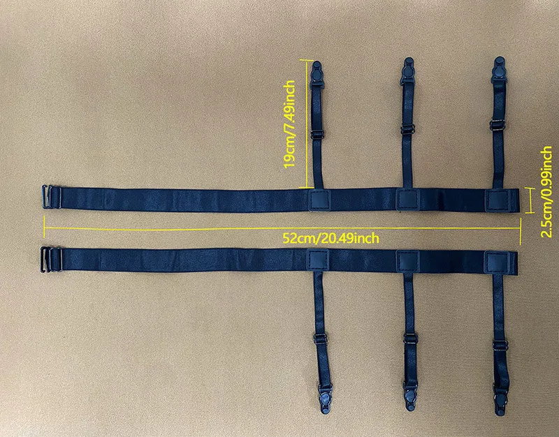Shirt Stays Garters Belt Adjustable Elastic Shirt Holder Straps Keep Tucked in Non-Slip Tuckers Leg Suspenders for Men Women