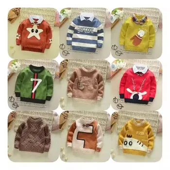 Christmas baby clothing children's knitted sweaters winter Christmas children's clothing