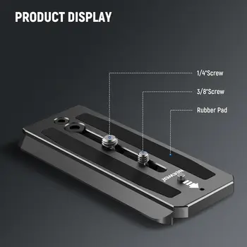 Neewer 2 Pack 501PL Tripod Fluid Head Quick Release Plate Compatible with Manfrotto detail image