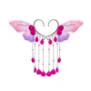 Butterfly earrings-rose red