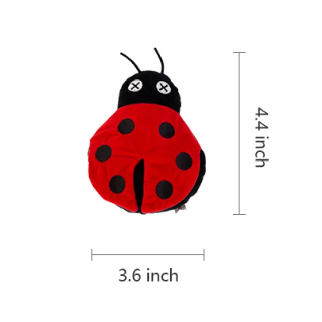 Fad Stock Catnip Filling Insect Ladybug Bee Butterfly Toy Squeaky Soft Cute Stuffed Animal Cat Plush Toy
