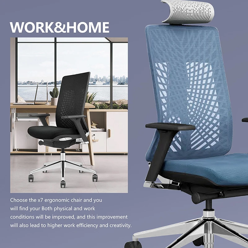 Ergonomic Office Chair - Adjustable Swivel Design Mesh Fabric