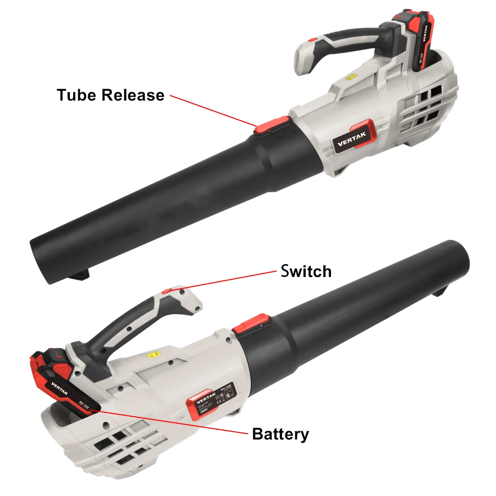 Vertak 20v Wholesale Battery Operated Leaf Blower Back Pack Portable