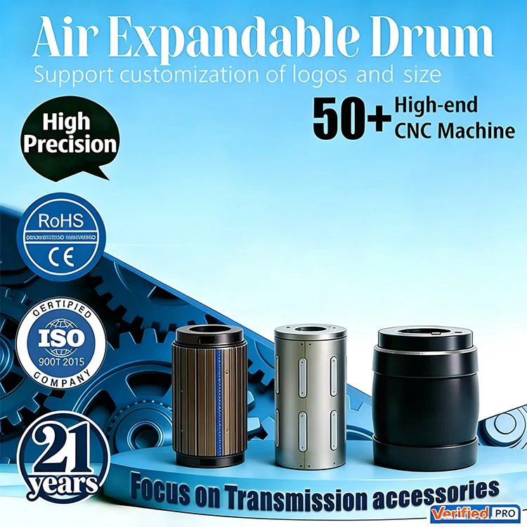 Stainless Steel Aluminium Safety Chuck Air Expandable Shaft Drum Chrome Coating Flexible OEM for Printing Film Blowing Machines