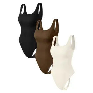 Wholesale Women's Sexy Sleeveless Square Neck Yoga Bodysuit Tight Shaping Sports Jumpsuit Breathable Four-Way Stretch Nylon