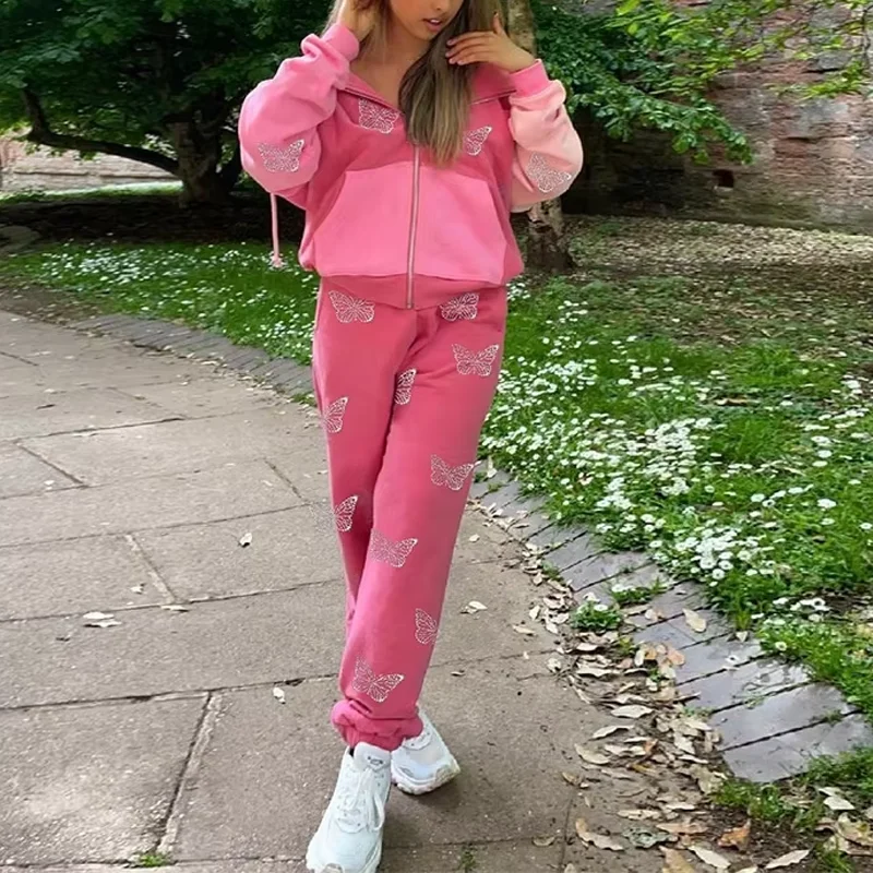 Pink Jogger Sweat Suits Wholesale Sweat Suits Wholesale