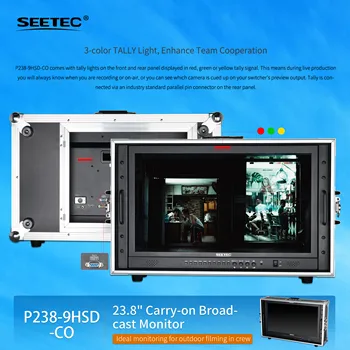 SEETEC P238-9HSD-CO 23.8" FHD Broadcast Monitor, 3G-SDI Loop-through, 4K   Support, Tally Lights, Custom Logo Welcome detail image