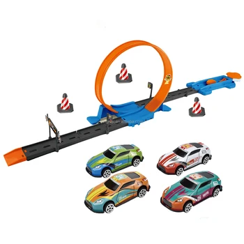 Ejection track toy slot car racing race track plastic kids racing car hot wheel track toy