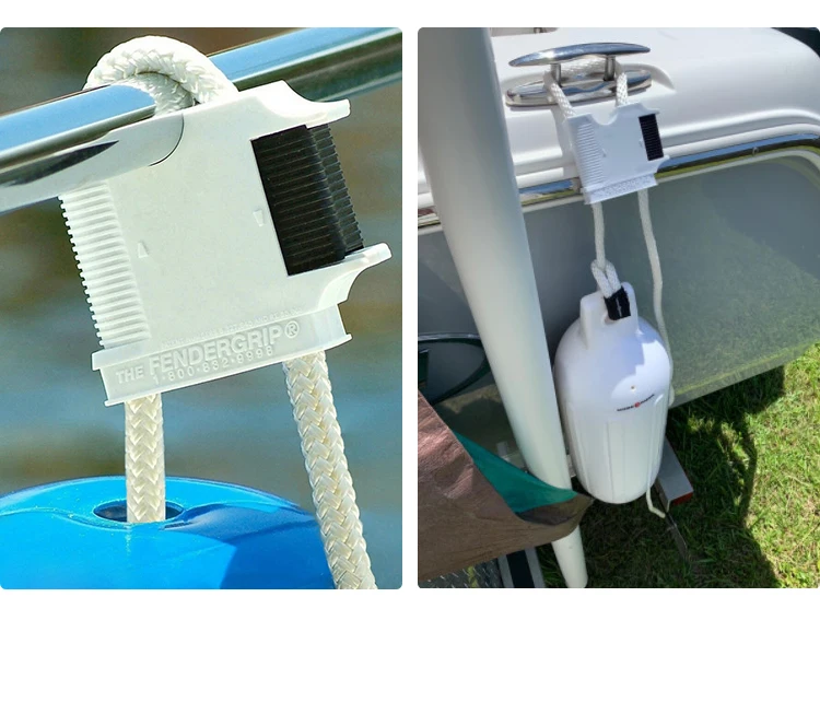 Fendergrip White Abs Marine Fender Anticollision Ball Holder Fixed Cable Adjuster Cable Hanger