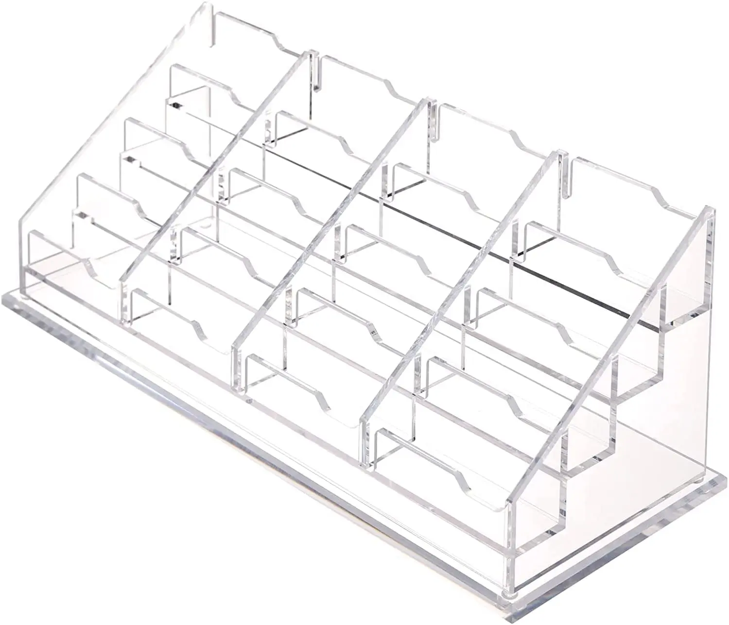 Office Accessories 12-Pack Clear Purple Acrylic Business Card Holders - Desktop  Display Stand For Office & Desk 12 Pack Business Card Stands