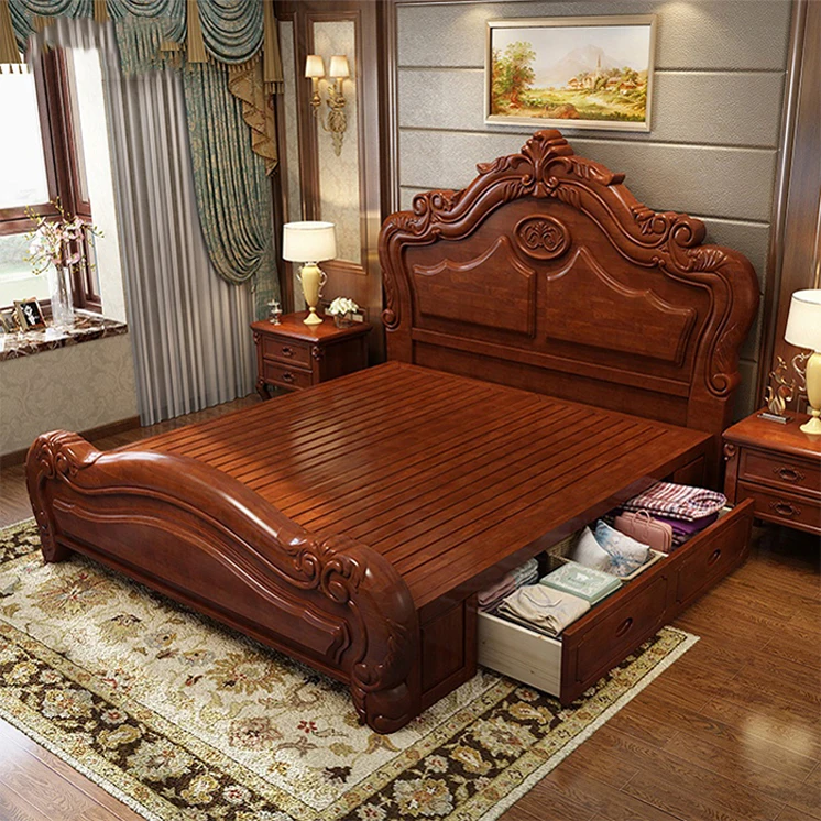 Factory Direct Fast Delivery Modern Luxury Bedroom Set Italian Wing Back Button Tufted Chesterfield Bed