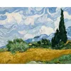 Wheat Field with Cypresses