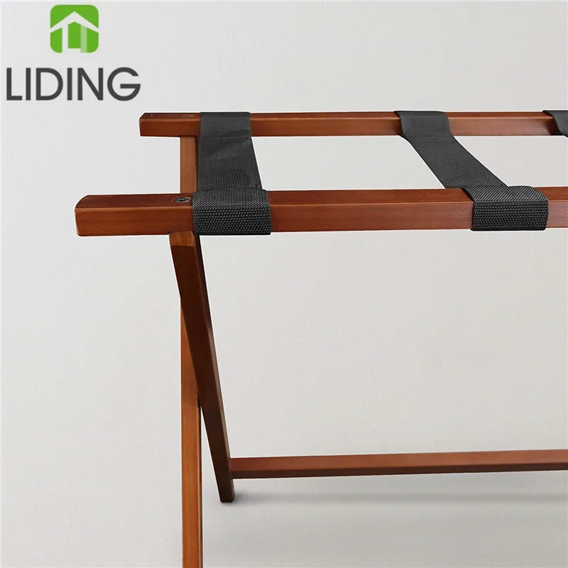 
Вешалка для багажа из натурального бамбука для отелей, Вешалка из бамбукового материала, складная вешалка для хранения багажа 