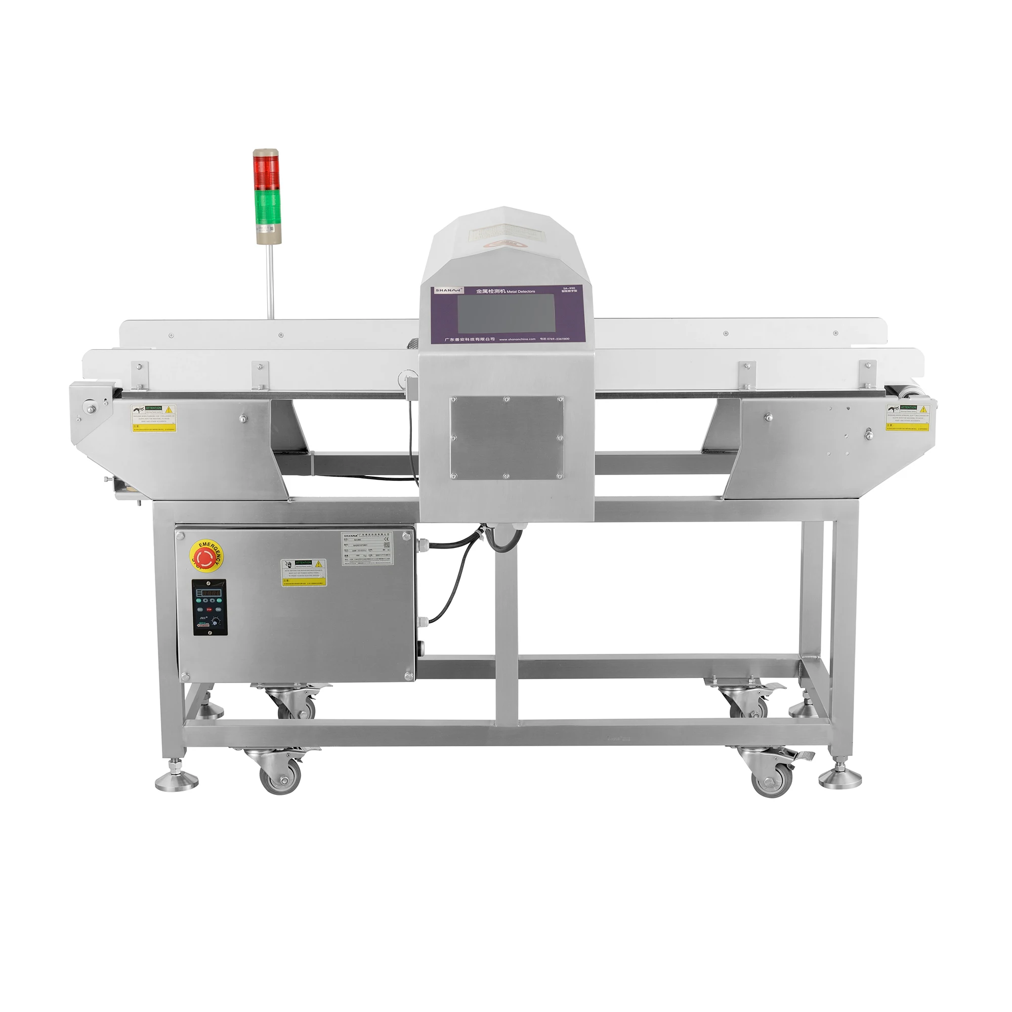 High Accuracy Conveyor Metal Detector Equipment Industrial Metal Check Detector For Food