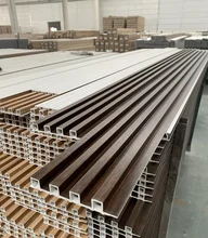 Factory Wholesale Wooden Pvc Indoor Fluted Wpc Wallboard Clad Wall Panels for Decorative Material 3d Decorative Wall Panel
