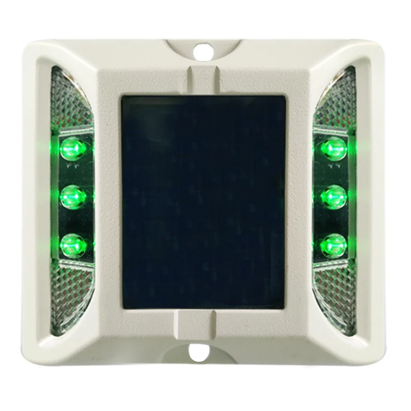 
 Solar Road Stud HOAN Aluminum LED Driveway Underground  Street Garden Traffic Deck  Marker Light Yellow Green Waterproof Red  