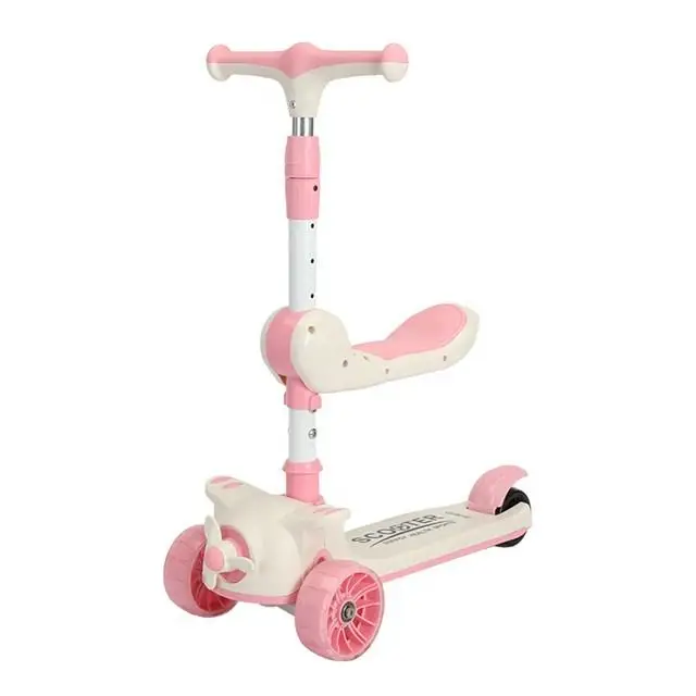 Factory 3-in-1 1-8 Years Old Multi-Functional Baby Scooter Foldable Flash Pedal Scooter with 3 Wheels for Kids and Babies