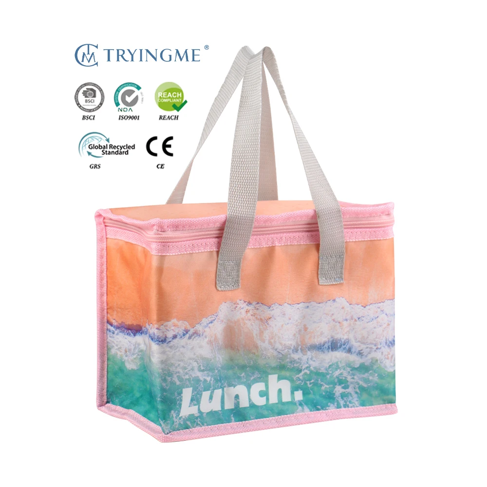 Best Price Reusable Polyester Insulated Cooler Bag Grocery Thermal Shopping Bag Food Cooler Bag