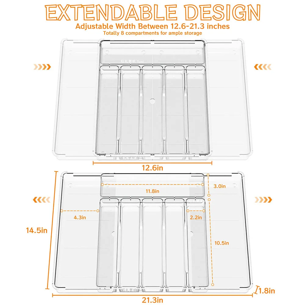 Cross Border Acrylic Household Grid Tray Multifunctional Dustproof Storage Makeup Organizers