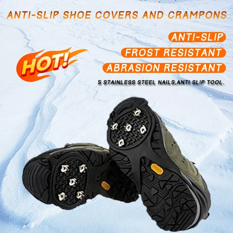 Anti-Slip Shoe Cover With Ice Grips Essential Companion for Snow Ice and  Uneven Terrain for Shoe Parts Accessories