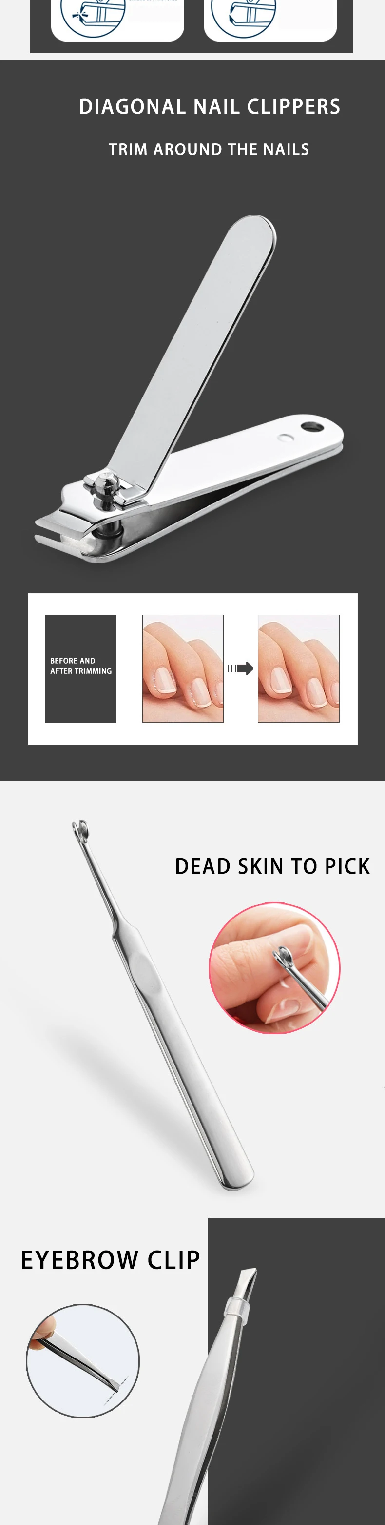product factory made popular beauty set custom logo professional pedicure kit manicure set-3