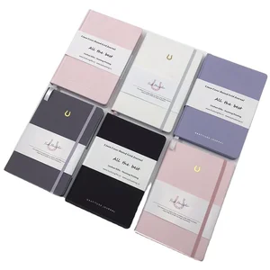 High Quality A5 Size Custom Linen Hardcover Journal Notebook FSC Certified Personalized Business/Office Diary Leather Paper Dot