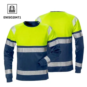 High Visibility Mechanical Coal Mining Construction Clothing Workwear Fireproof Fire Retardant FR FRC Hi Vis Worker T-Shirts