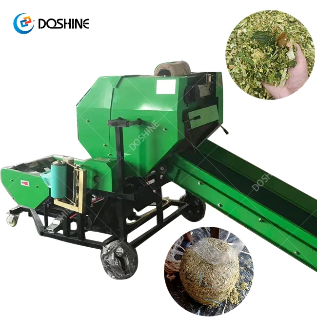 Factory Price Mini Round Silage Baler Wrapper Hay Baler Wrapping Machine Corn Straw Packing Machine for Sale