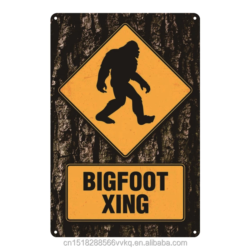 Warning Do Not Feed The Sasquatch Bigfoot Retro Vintage Poster Forest ...