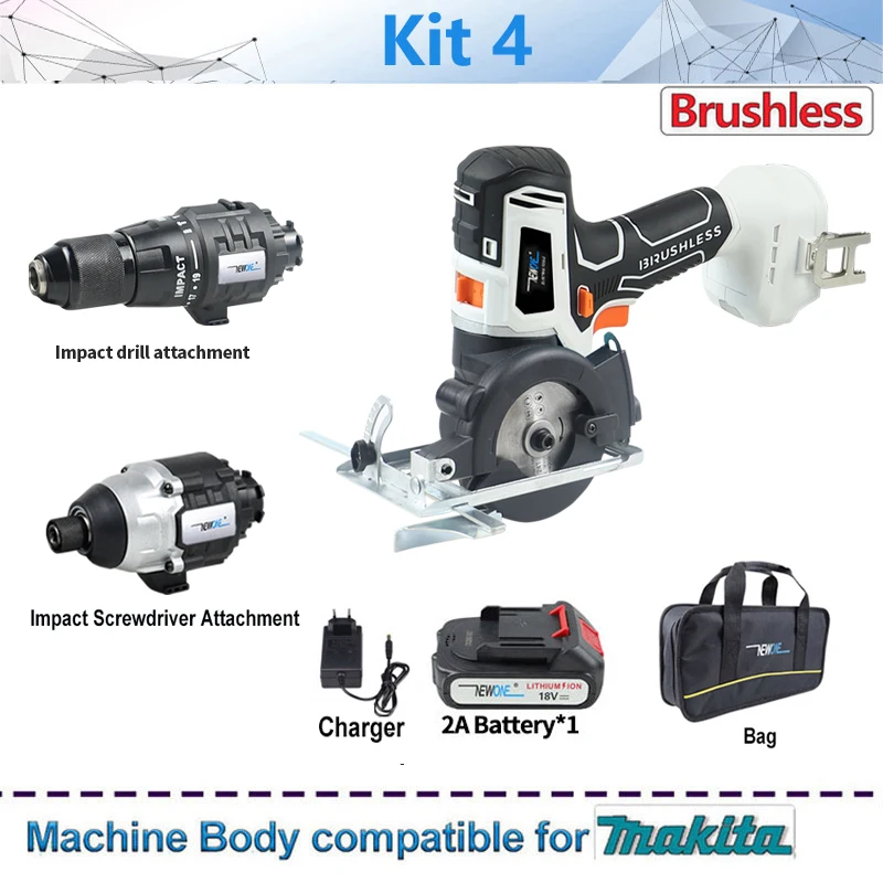 Compatible for Makita 18V Brushless Circular Saw and Impact Drill Screwdriver Jig Saw Recip Saw Chainsaw Oscillating Tool Sander