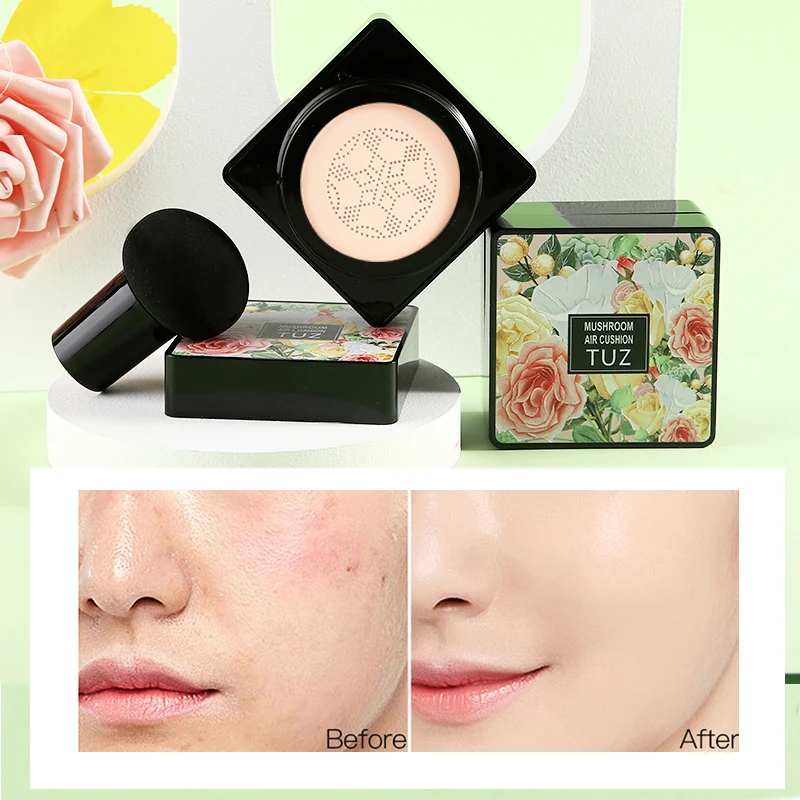 Tuz Mushroom Head Puff Air Cushion Foundation Bb Cream Liquid Powder