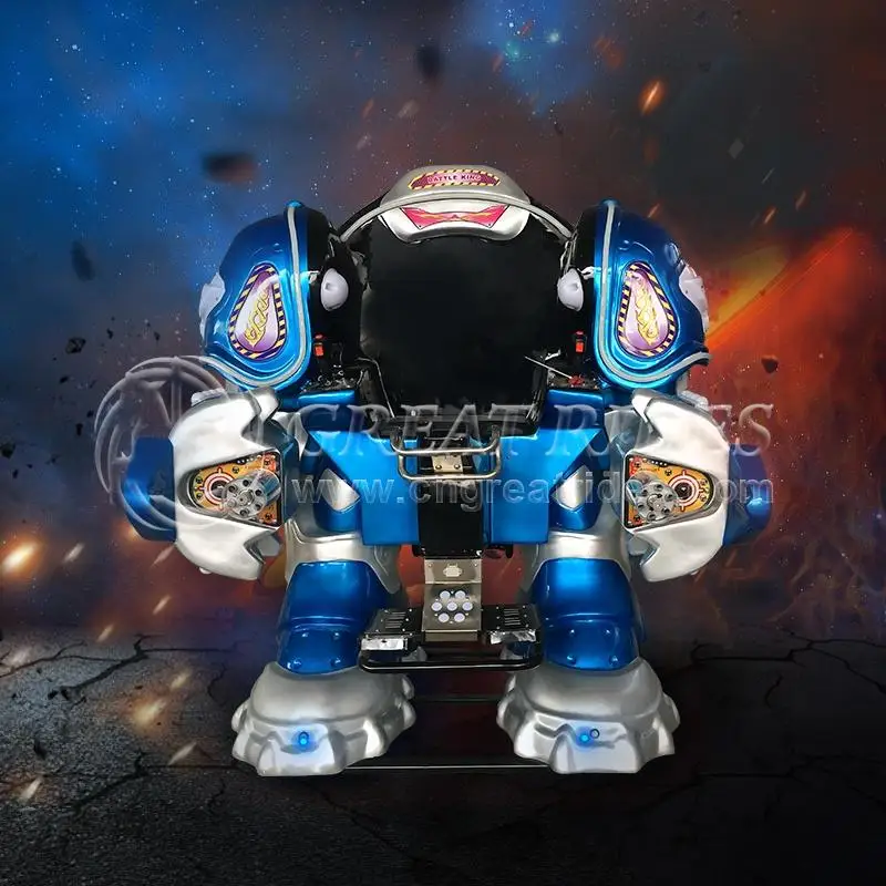 Coin Operated Remote Control Battery Battle king Toy Robot With Fighting Mode Iron Man Walking Robot for Sale