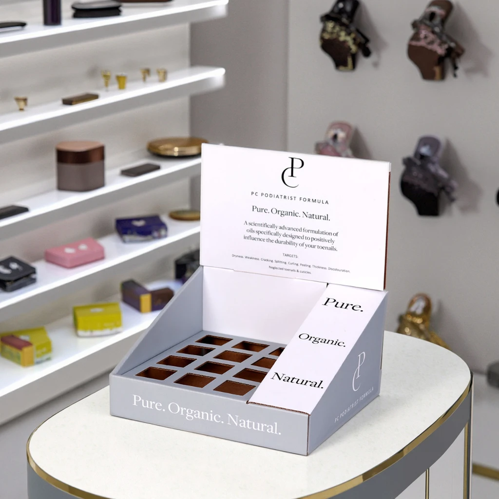 Retail Counter Display Custom Made POP Recyclable Counter Top Cardboard PDQ Display Stand