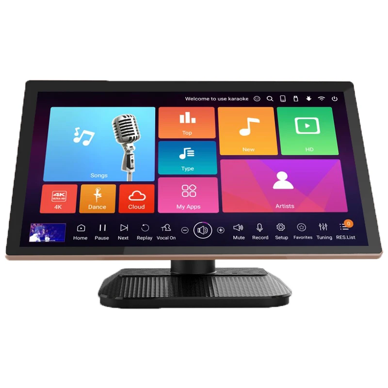 Android KTV Jukebox Wireless Microphone Portable Active Chinese Karaoke System Touch Screen Vending Machine for Karaoke Songs
