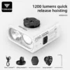 Blanc-1200 lumens-étanche-dégagement rapide-longue durée de vie de la batterie