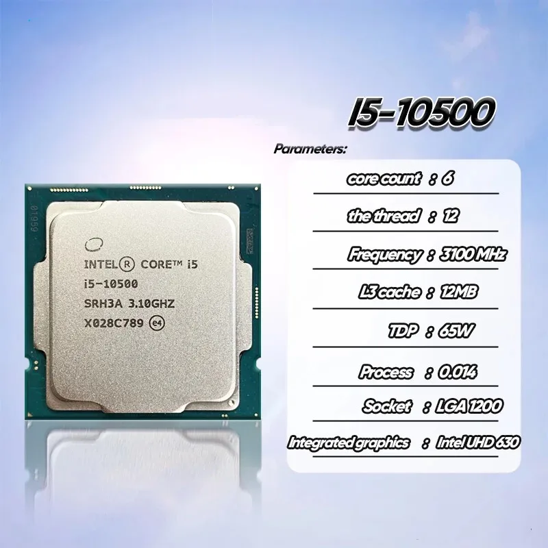 Source For Intel Core i5 10500 3.1 GHz Six-Core Twelve-Thread CPU