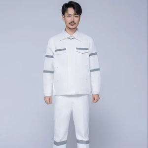 Spring Autumn Anti-Scalding Cotton Work Clothes Long-Sleeved Welder Pants Reflective Strip for Coal Mine Reflective Strip