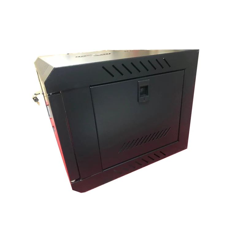 Mini Rack Server 19 Inch Data Enclosure Shallow Depth 530x350mm 4U Wall Mount CCTV Camera Cabinet