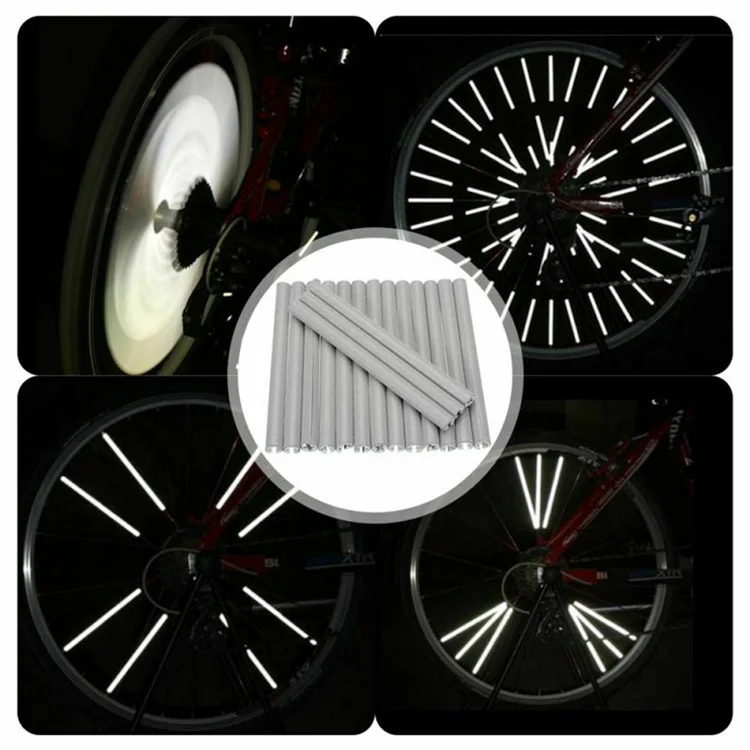 thumbnail image 2 of 36-Pack Unbranded Bike Wheel Spoke Reflectors, Reflective Mount Clips For Bicycle Safety, Universal Fit, NEW 2 of 4