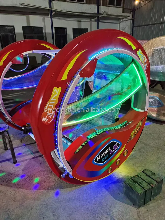 Interactive Commercial Kiddie Happy Car with RGB Lights and Music for Amusement Park