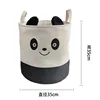 Black ear panda storage bucket