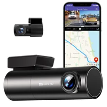 M300S Car dual Camera Full QHD 2ch wifi Voice Control dash cam 360 Rotating WDR with Super Night Vision 2160P 4K DashCam