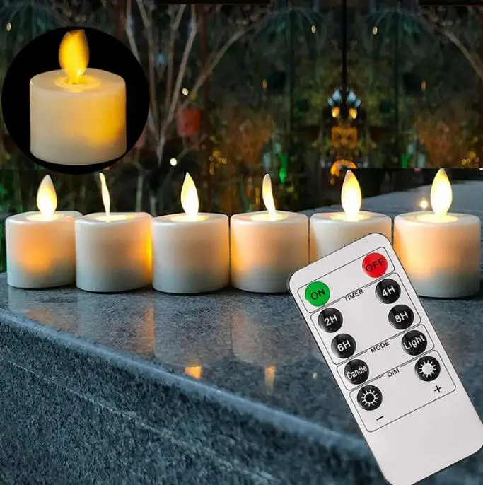 Led-kerzen Mit Beweglicher Flamme,Flammenlose Led-teelichter,Fernbedienung Für Hochzeit,Geburtstag Und Partydekoration